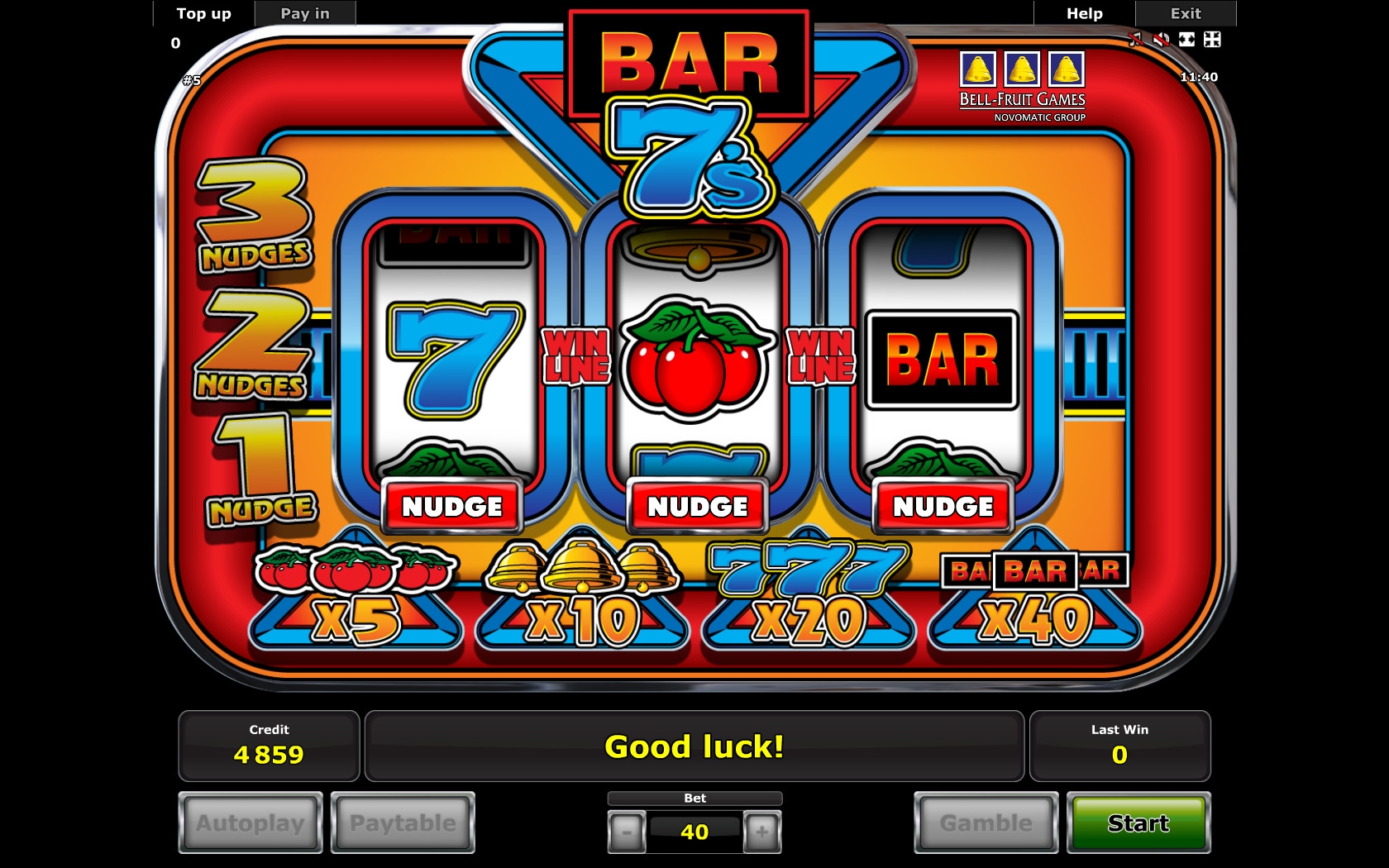 Bar 7’s (Барные семерки) из раздела Игровые автоматы