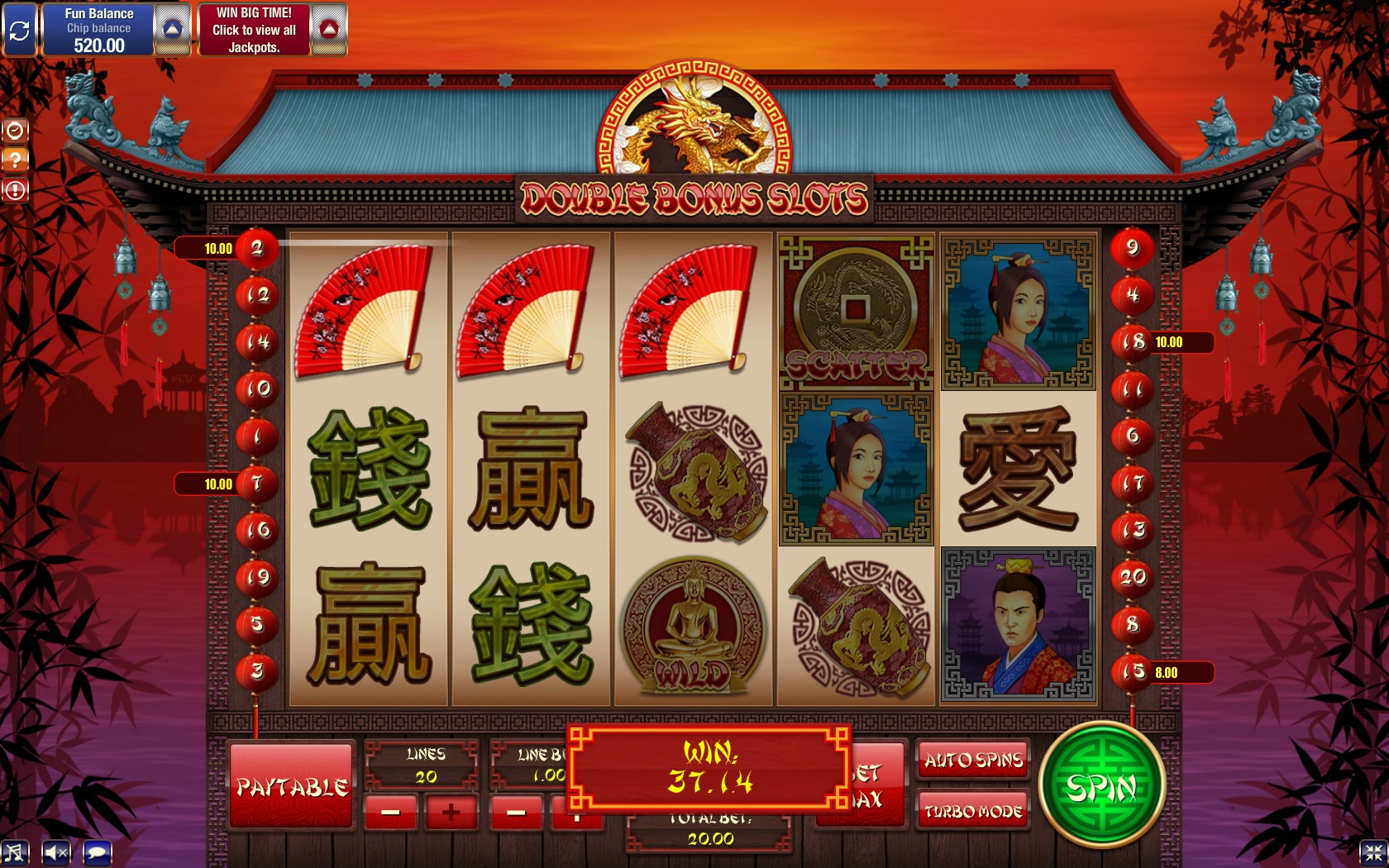Double Bonus Slots (Слот с двойным бонусом) из раздела Игровые автоматы
