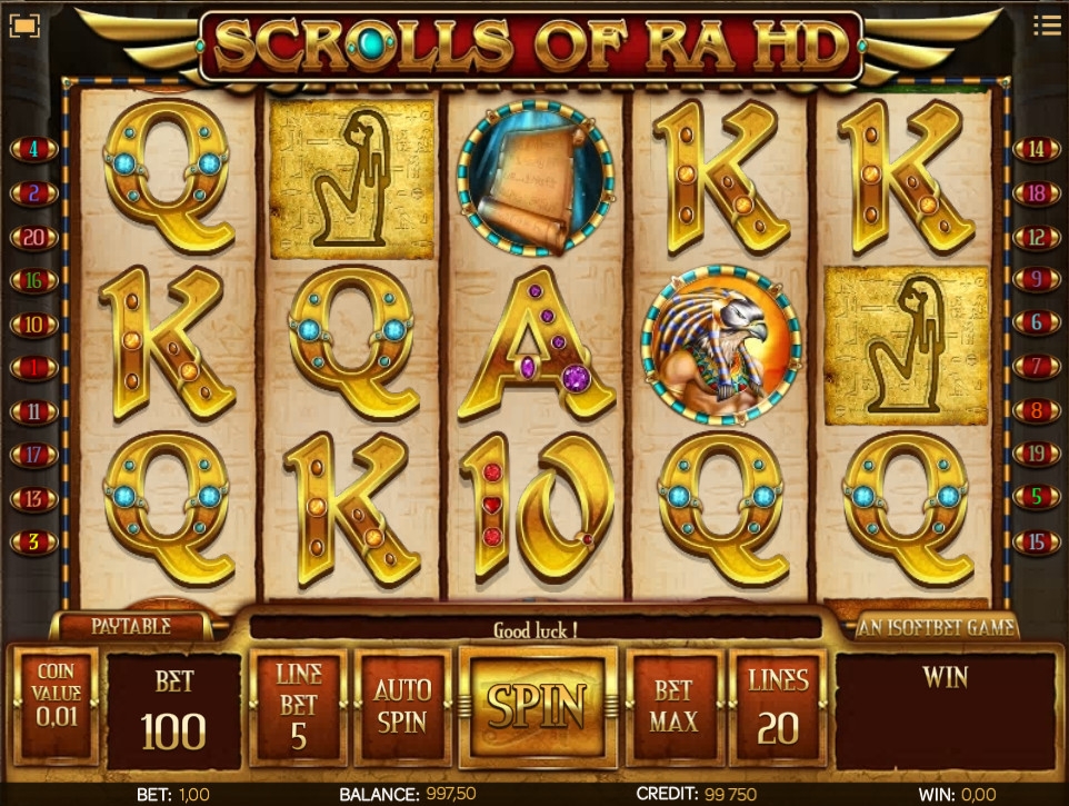 Scrolls of Ra HD (Свитки Ра HD) из раздела Игровые автоматы