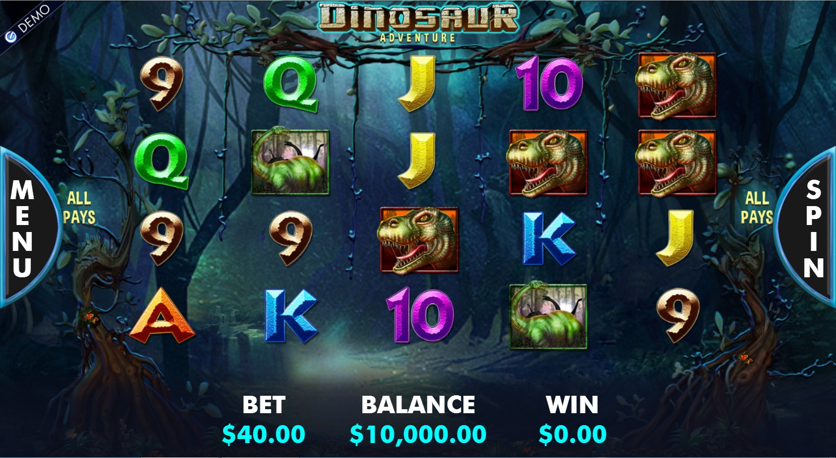 Dinosaur Adventure (Приключение с динозаврами) из раздела Игровые автоматы