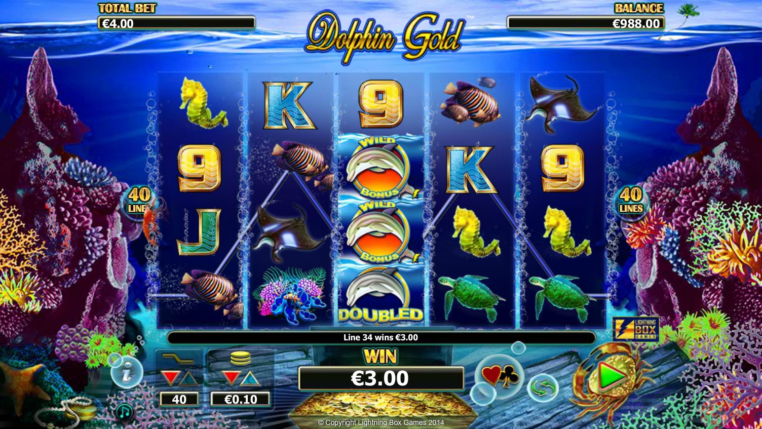Dolphin Gold (Золото дельфина) из раздела Игровые автоматы