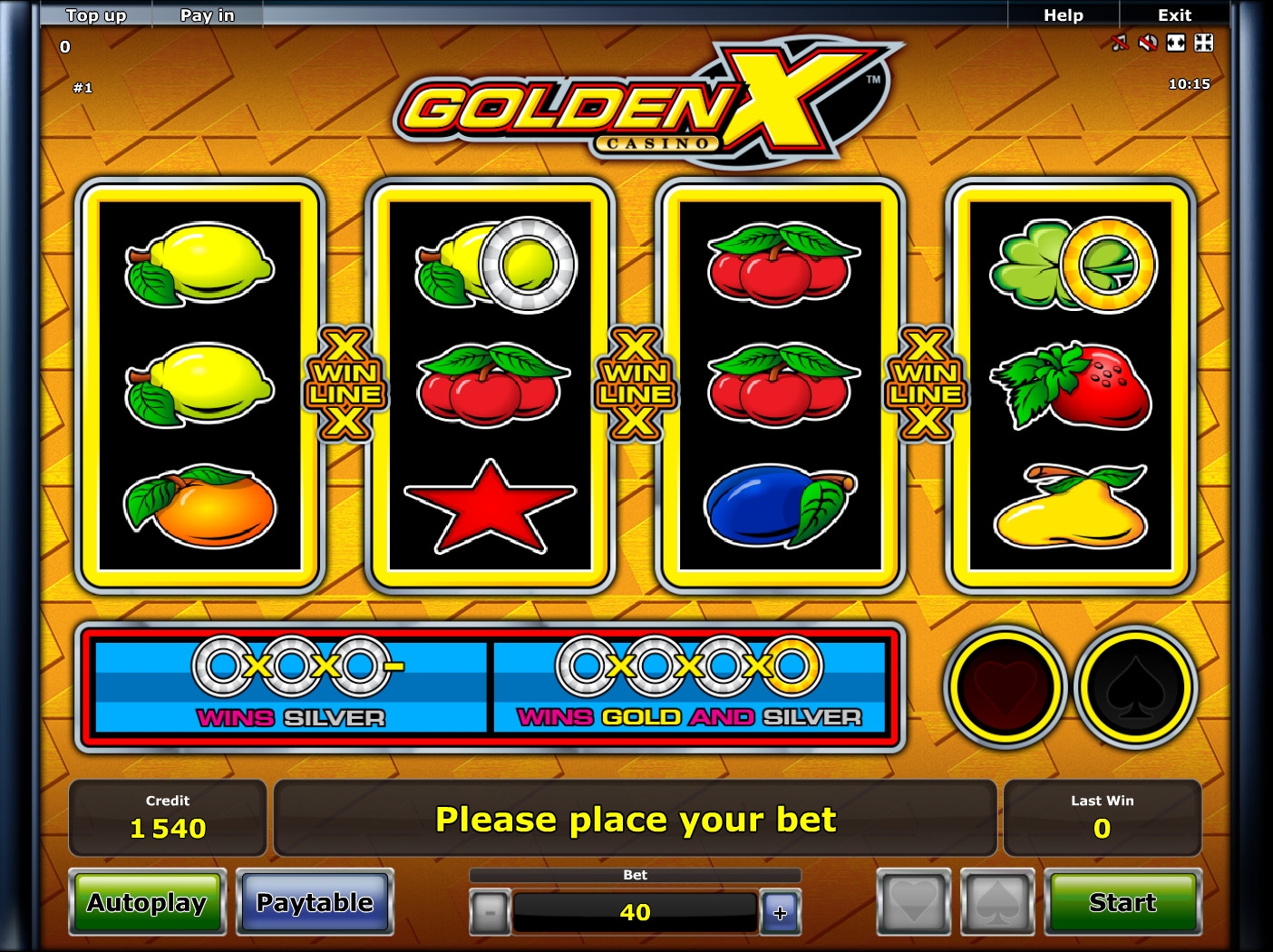 Golden X Casino (Казино Золотой Икс) из раздела Игровые автоматы