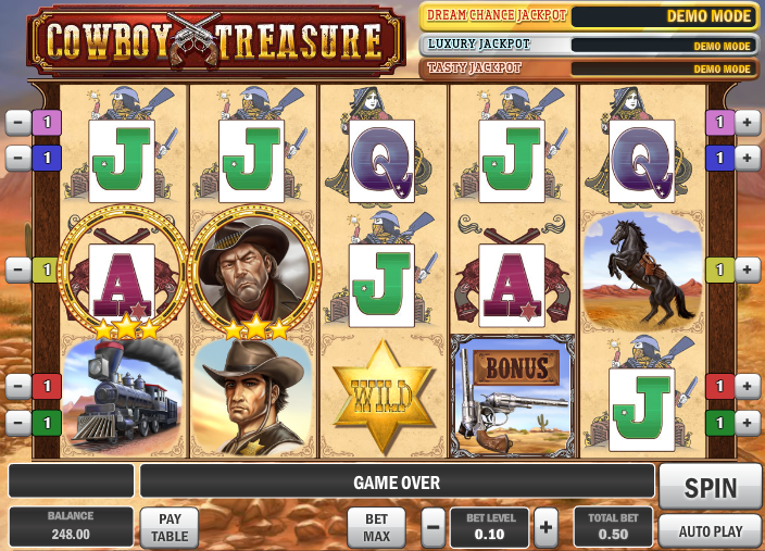 Cowboy Treasure (Сокровище ковбоя) из раздела Игровые автоматы