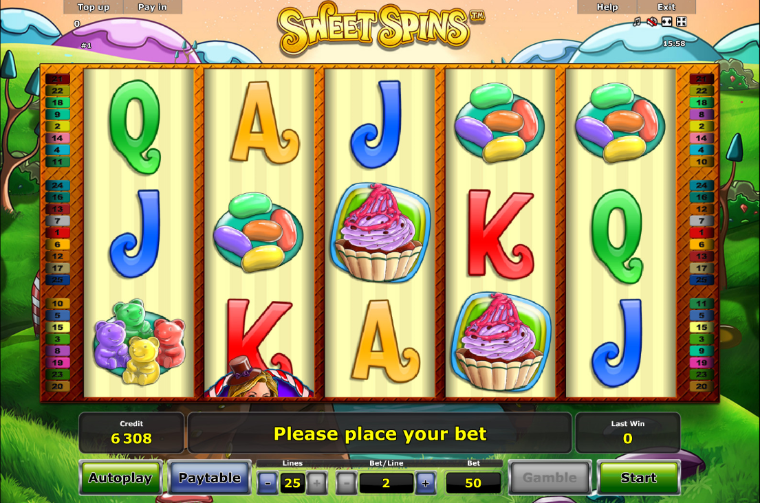 Sweet Spins (Сладкие спины) из раздела Игровые автоматы