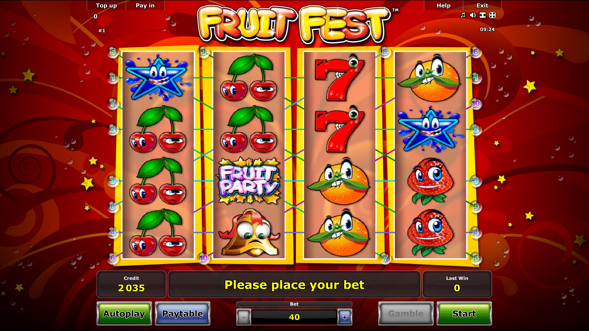 Fruit Fest (Праздник фруктов) из раздела Игровые автоматы