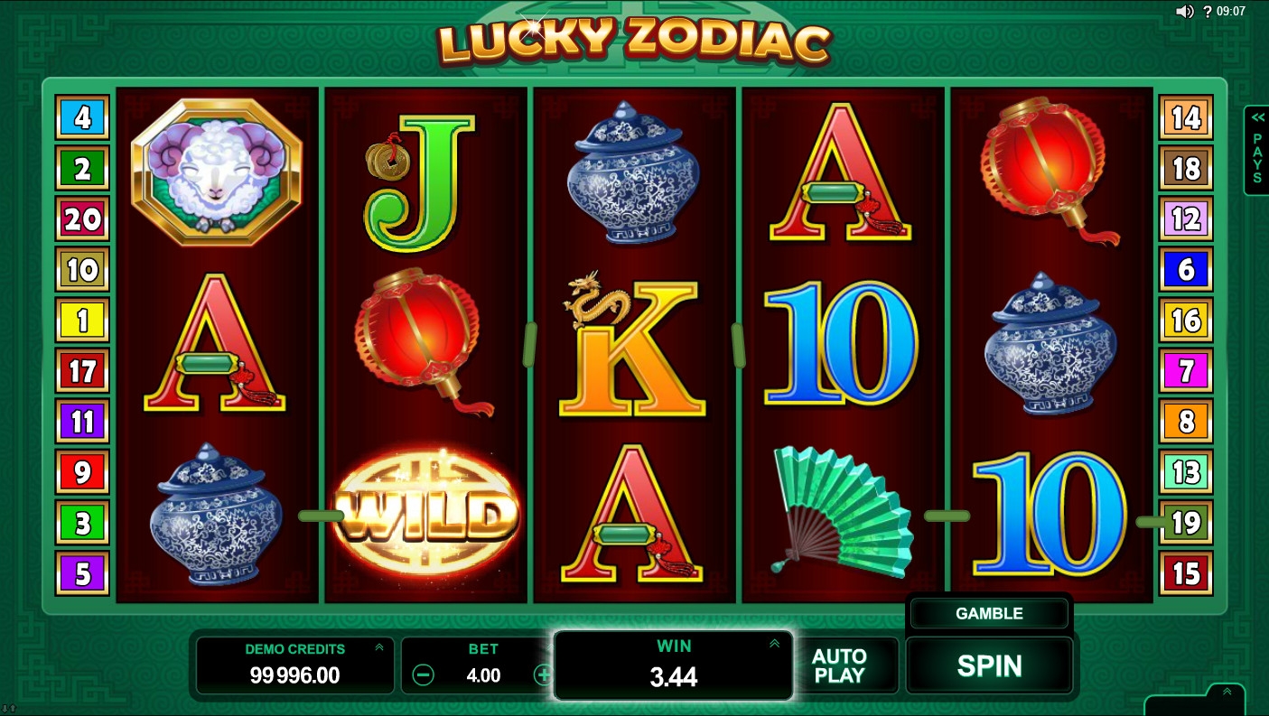 Lucky Zodiac (Счастливый зодиак) из раздела Игровые автоматы