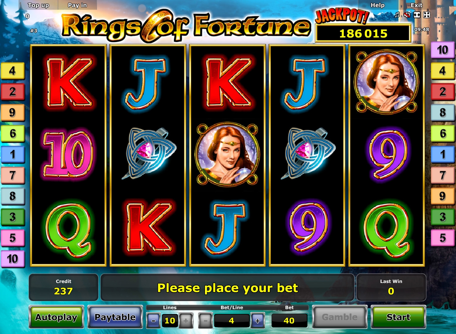 Rings of Fortune (Кольца судьбы) из раздела Игровые автоматы