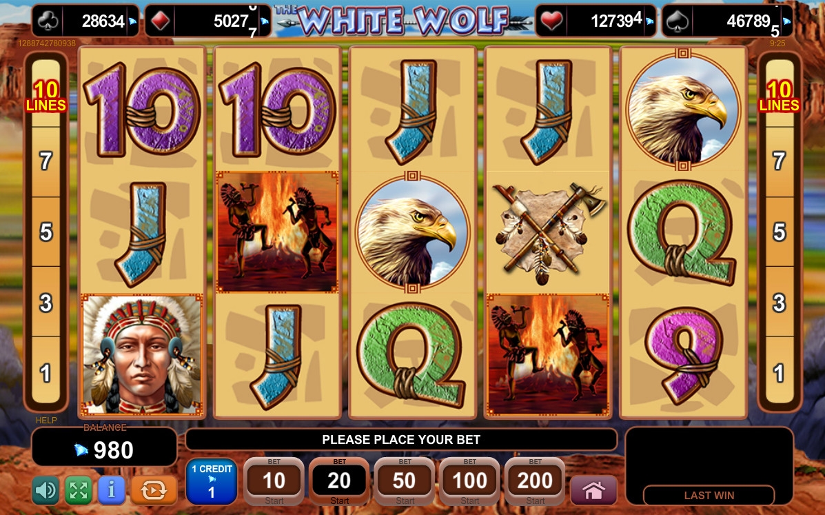 The White Wolf (Белый волк) из раздела Игровые автоматы