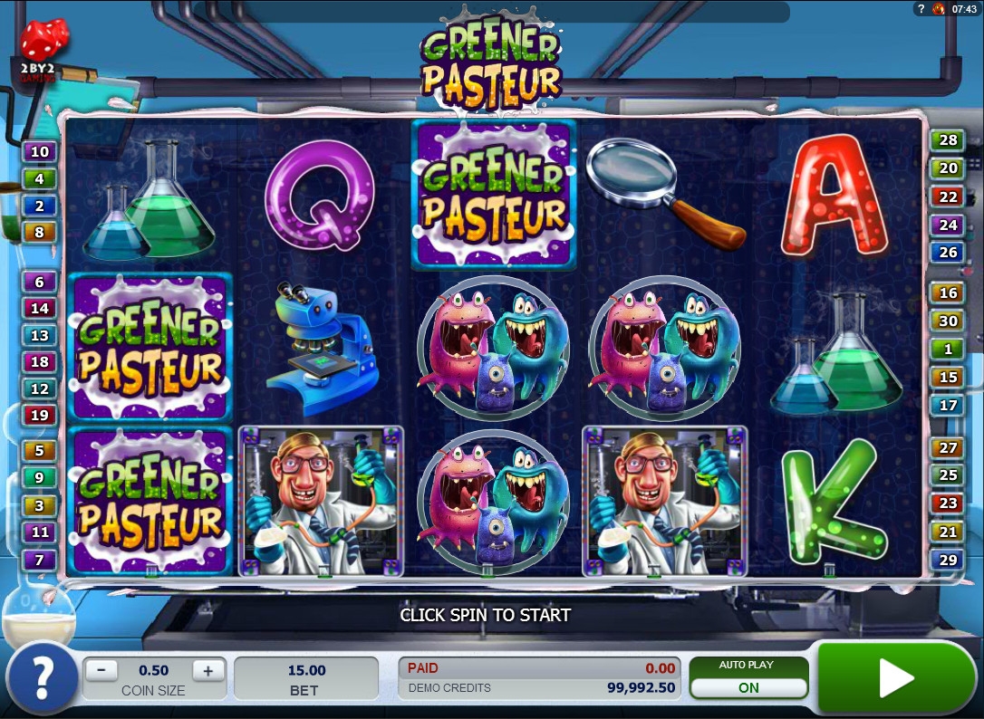Greener Pasteur (Простофиля Пастер) из раздела Игровые автоматы