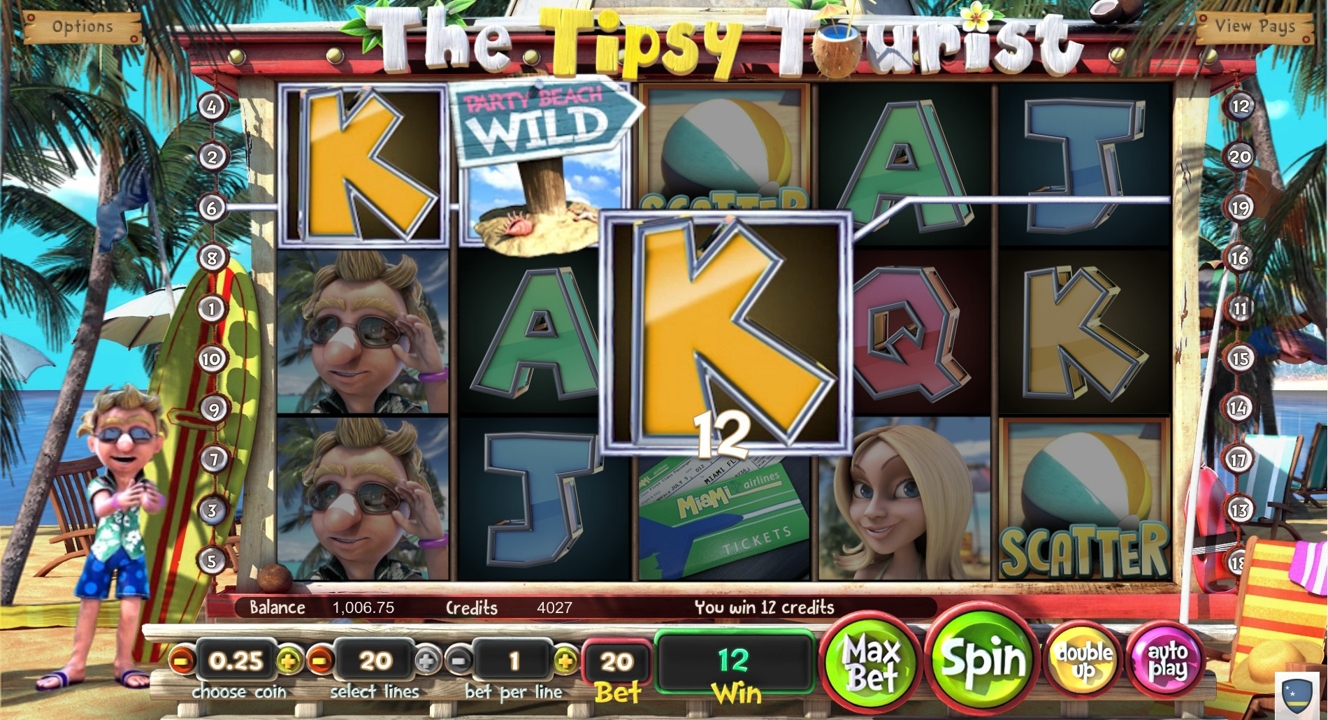 The Tipsy Tourist (Турист под мухой) из раздела Игровые автоматы