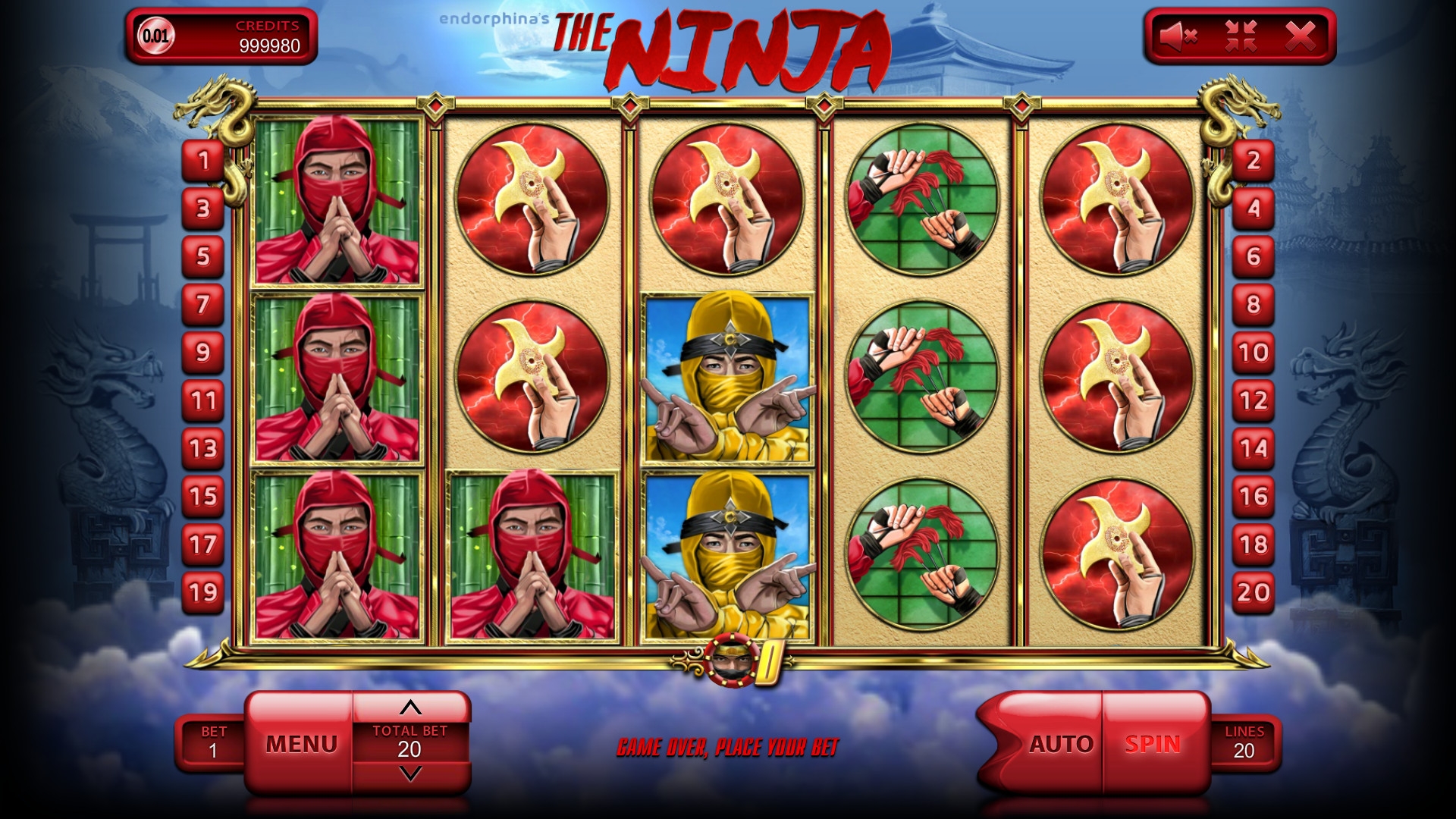 The Ninja (Ниндзя) из раздела Игровые автоматы