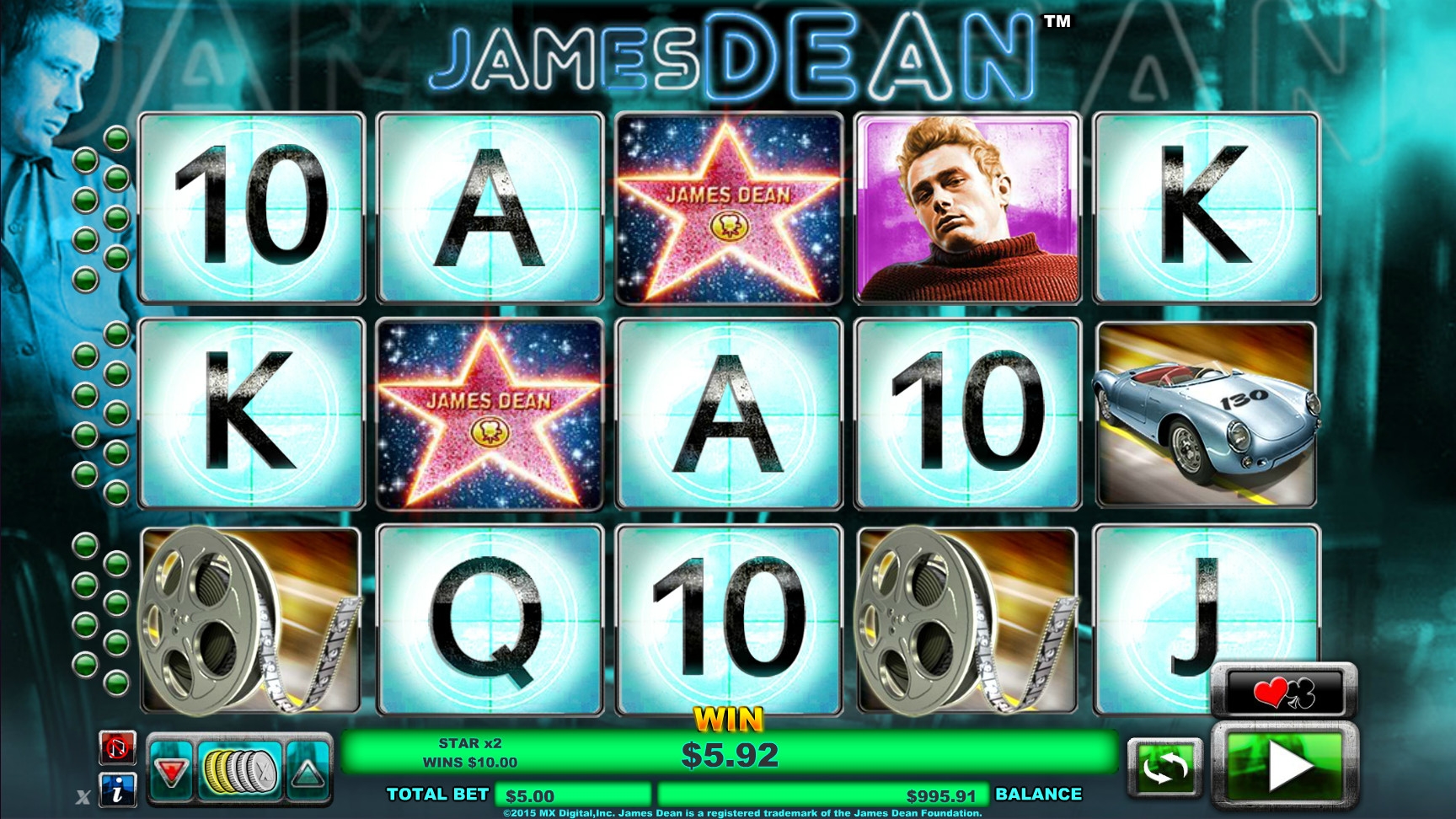 James Dean (Джеймс Дин) из раздела Игровые автоматы