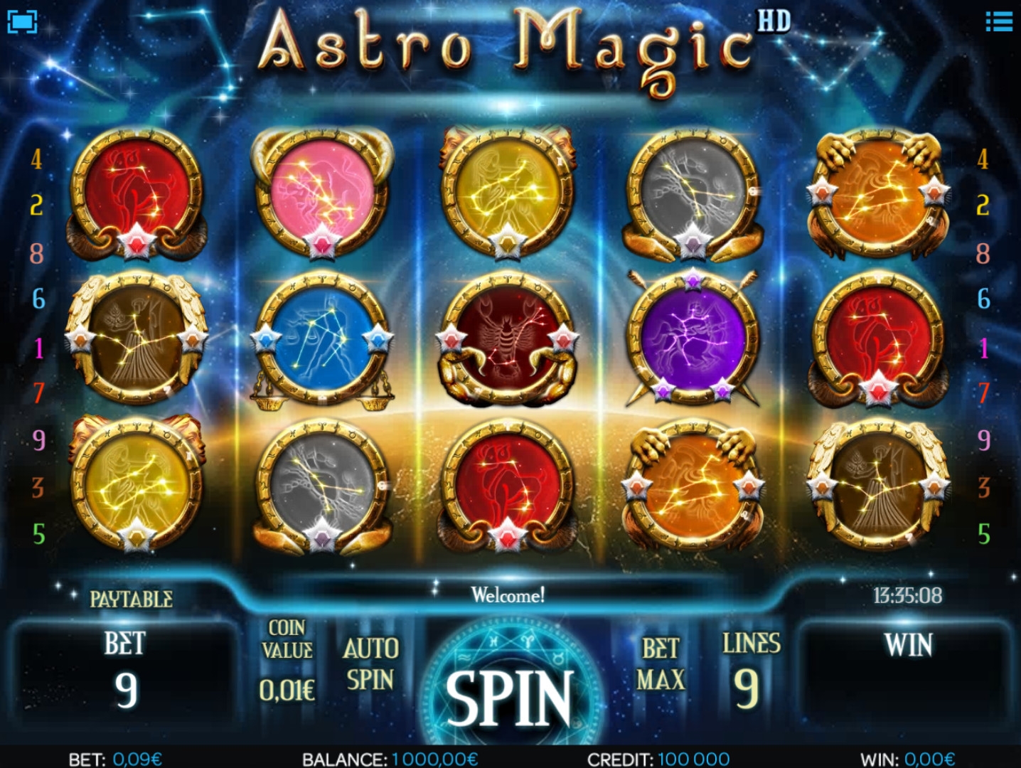 Astro Magic (Астромагия) из раздела Игровые автоматы