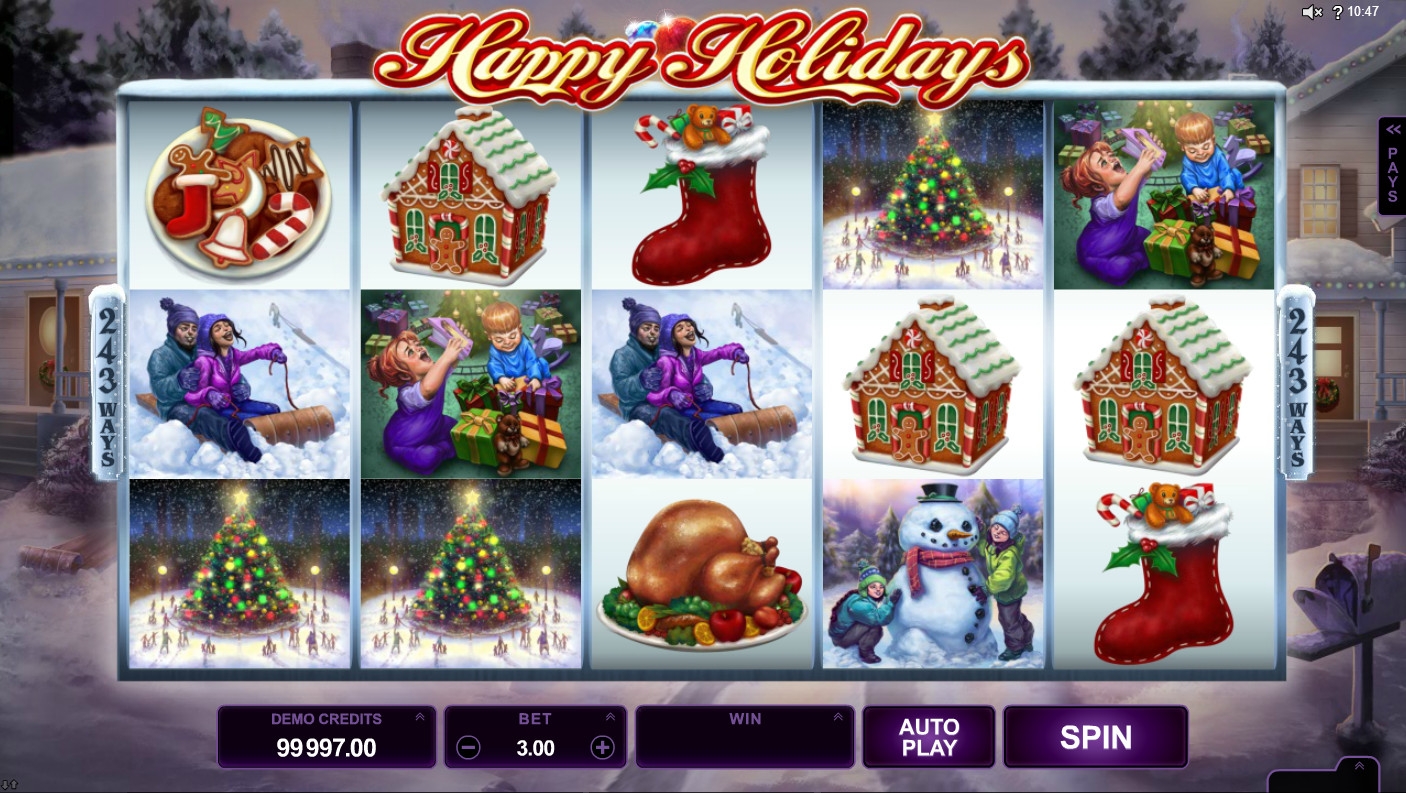 Happy Holidays (Веселых праздников) из раздела Игровые автоматы