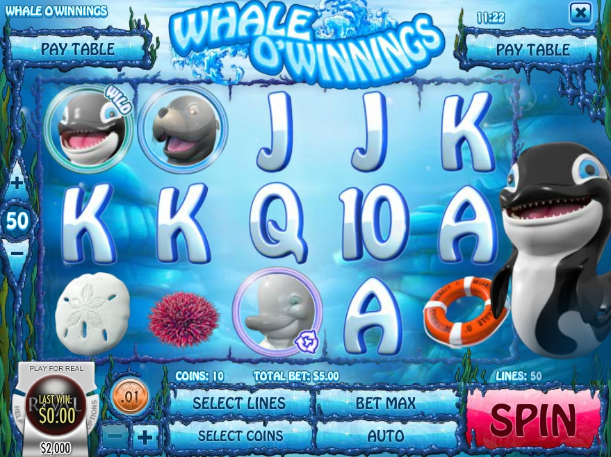 Whale O’ Winnings (Китовые выигрыши) из раздела Игровые автоматы