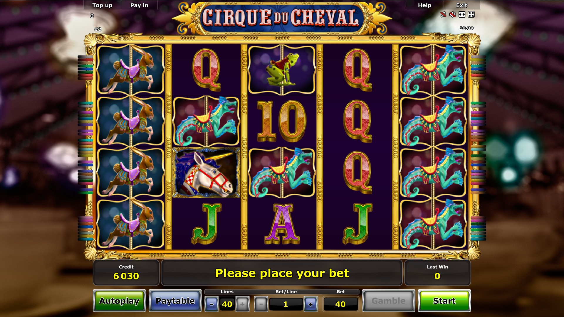 Cirque du Cheval (Карусель) из раздела Игровые автоматы