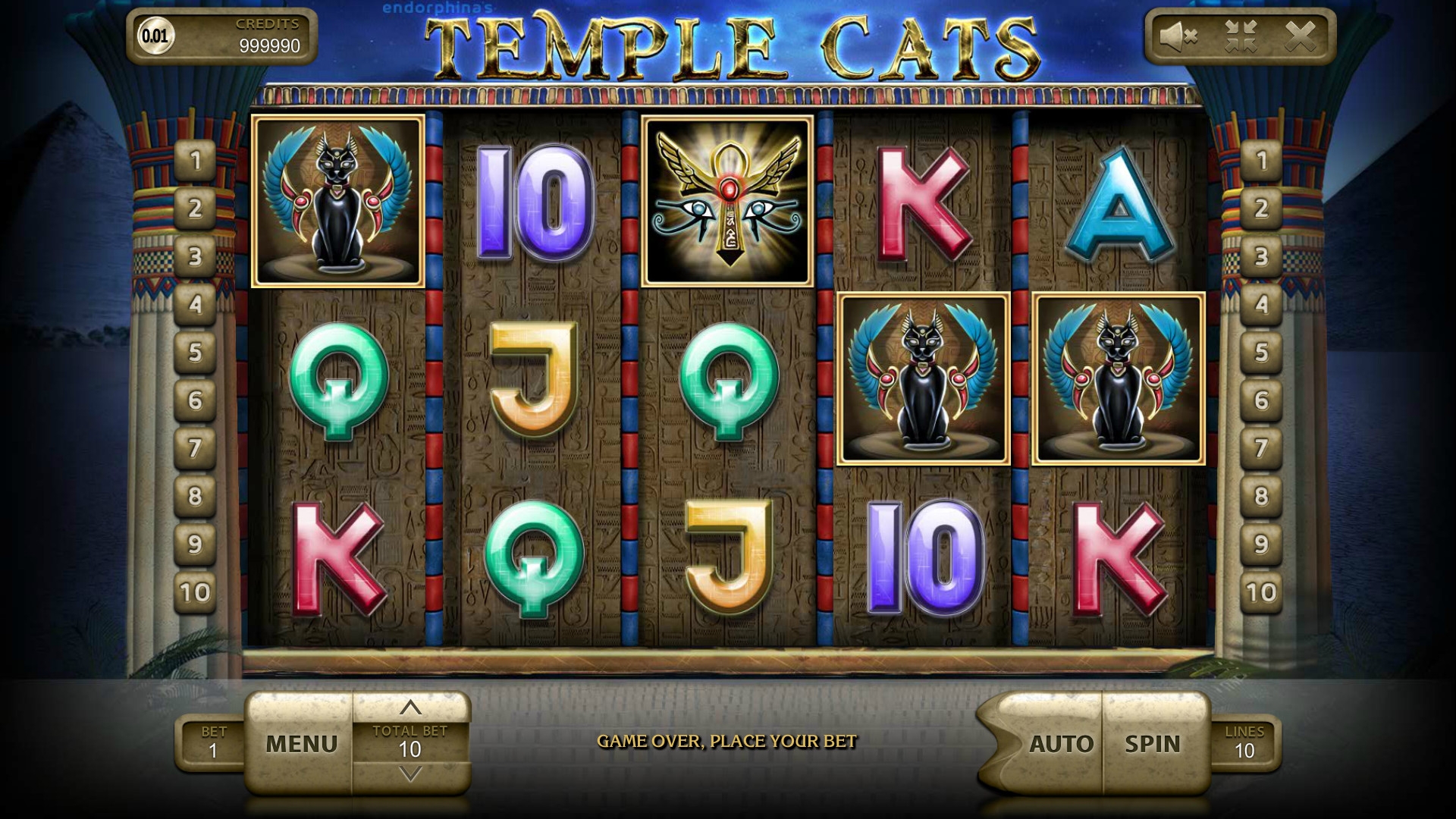 Temple Cats (Храмовые кошки) из раздела Игровые автоматы