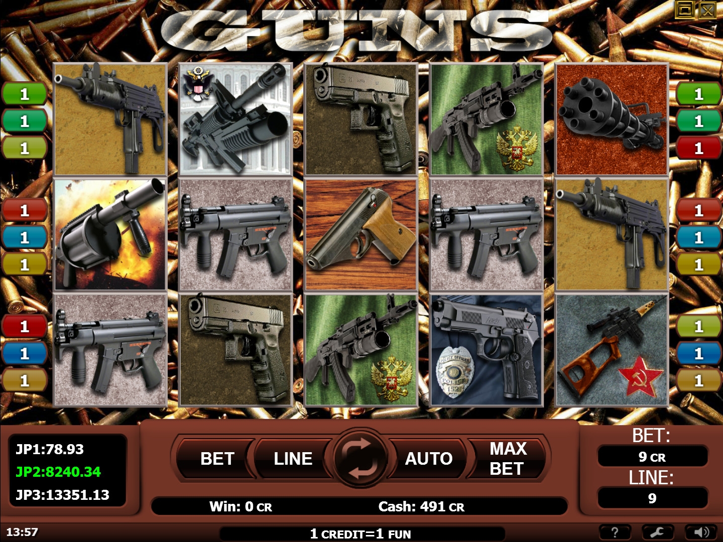 Guns (Стволы) из раздела Игровые автоматы
