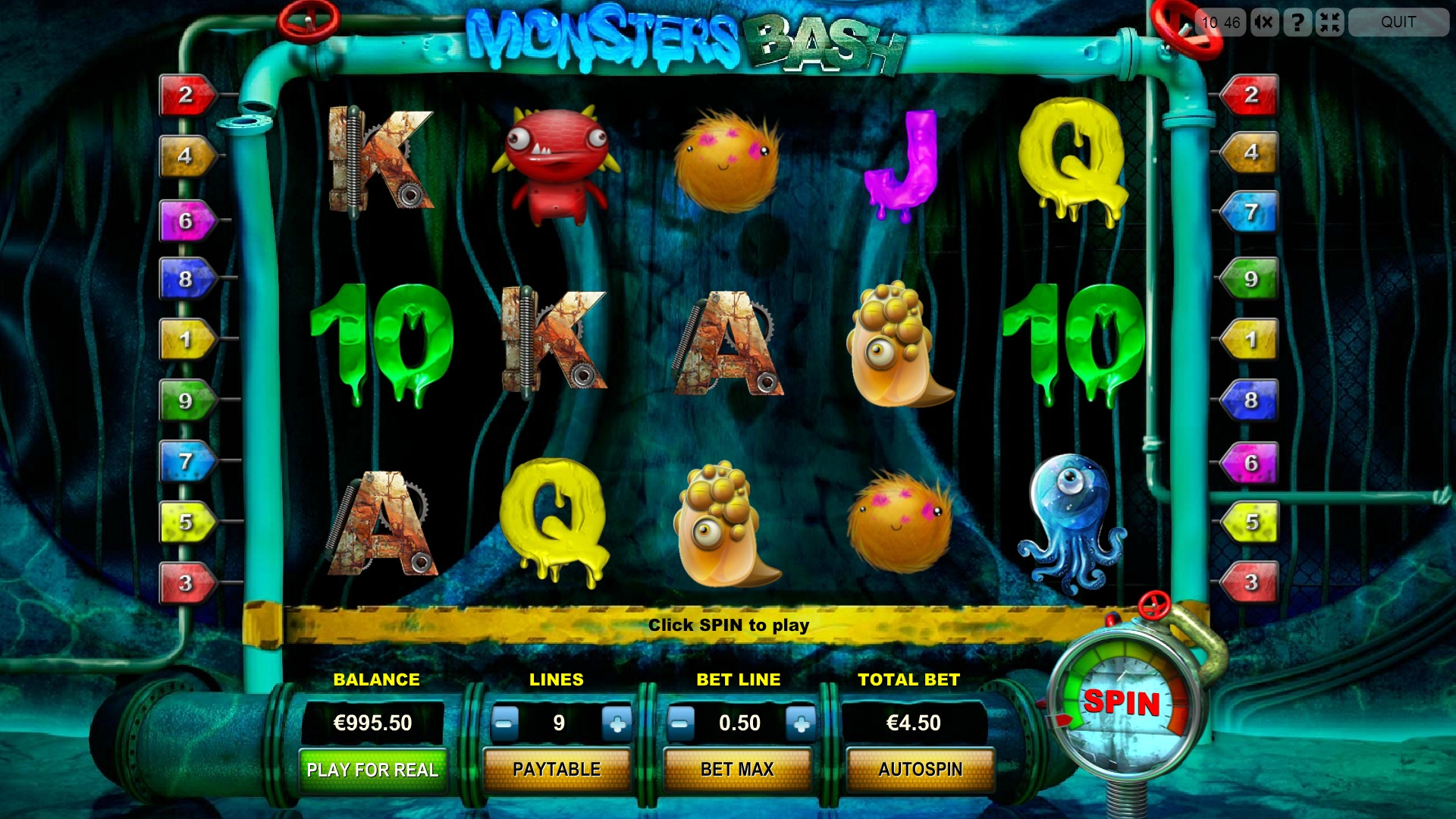 Monsters Bash (Гулянка монстров) из раздела Игровые автоматы