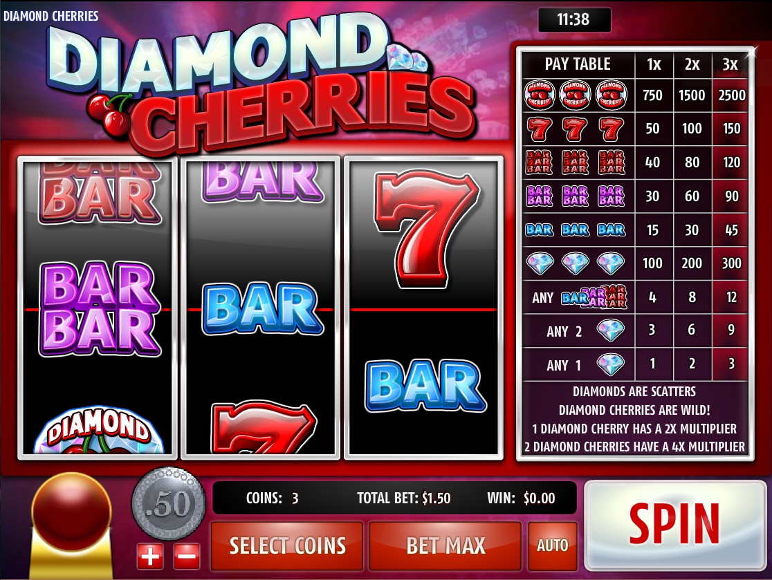 Diamond Cherries (Бриллиантовые вишенки) из раздела Игровые автоматы