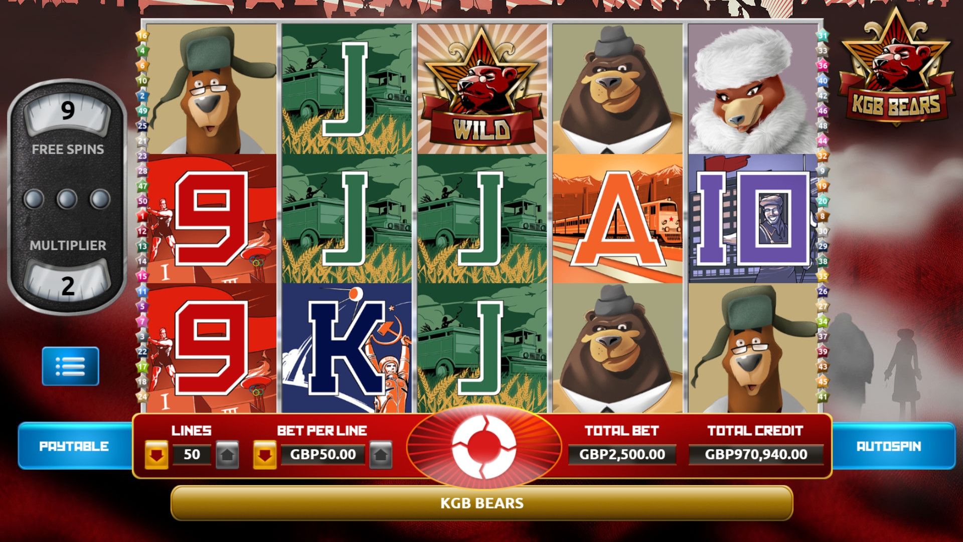 KGB Bears (Медведи из КГБ) из раздела Игровые автоматы