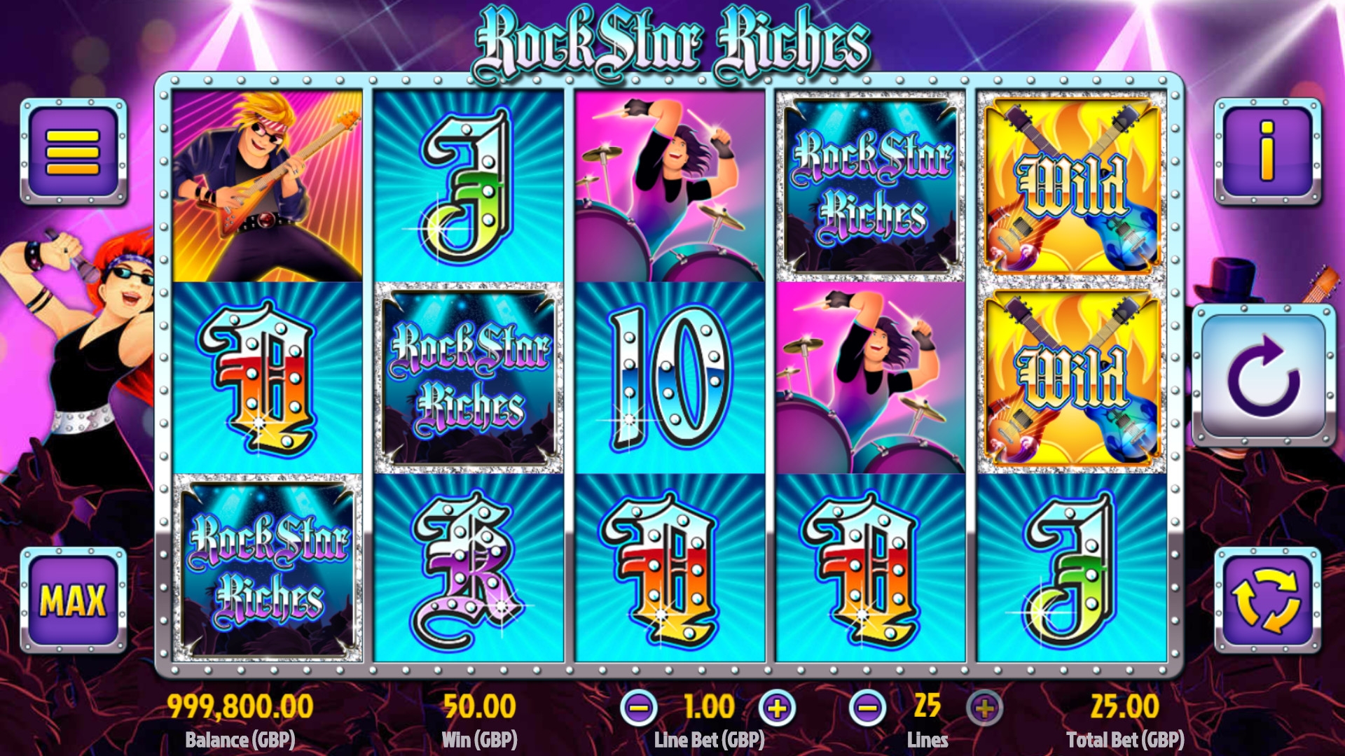 Rock Star Riches (Богатства рок-звезды) из раздела Игровые автоматы