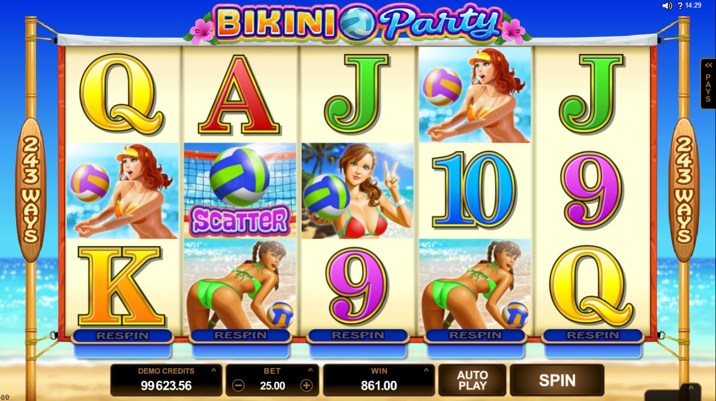 Bikini Party (Вечеринка в бикини) из раздела Игровые автоматы
