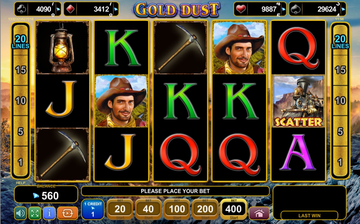 Gold Dust (Золотой песок) из раздела Игровые автоматы