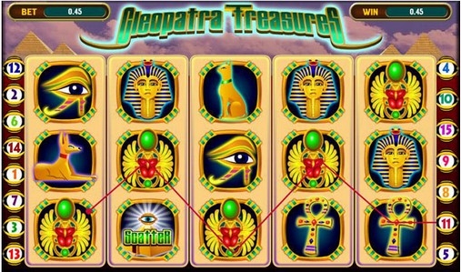 Cleopatra Treasures (Золото Клеопатры (Сокровища Клеопатры)) из раздела Игровые автоматы