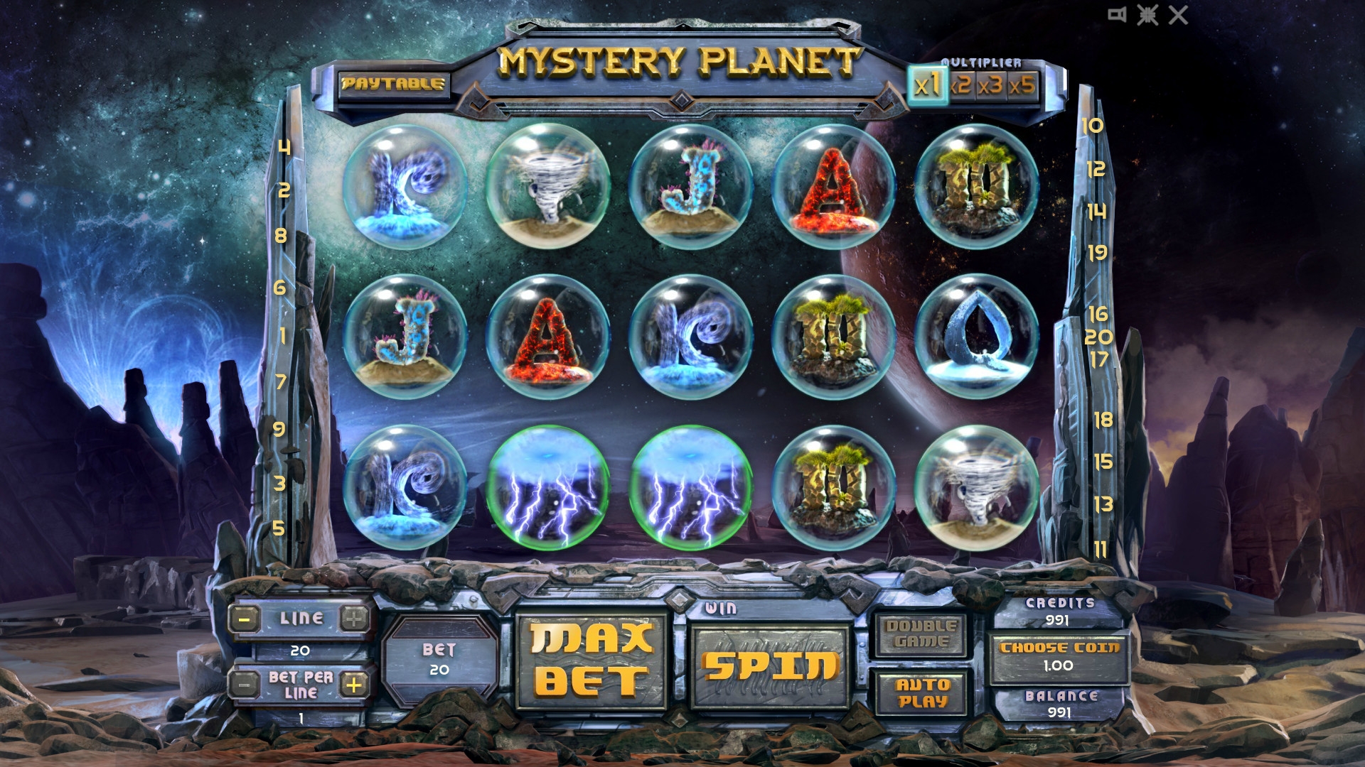 Mystery Planet (Таинственная планета) из раздела Игровые автоматы