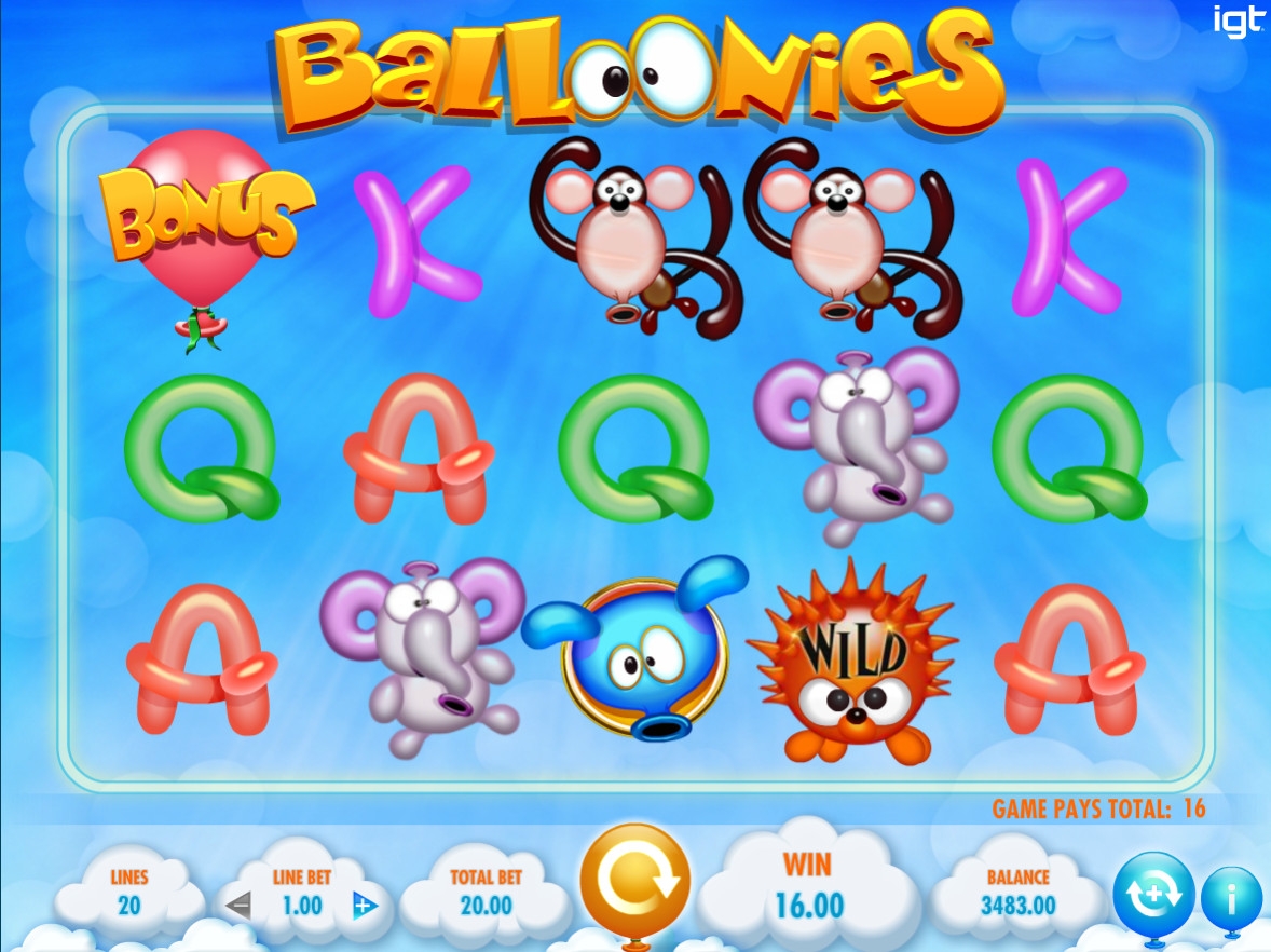 Balloonies (Надувные шарики) из раздела Игровые автоматы