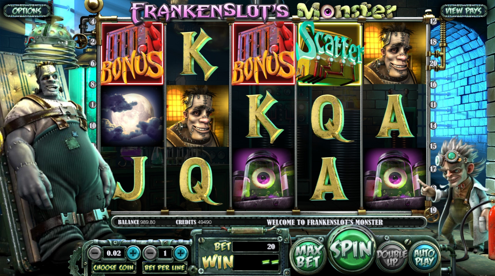 Frankenslot’s Monster (Чудовище Франкенслота) из раздела Игровые автоматы
