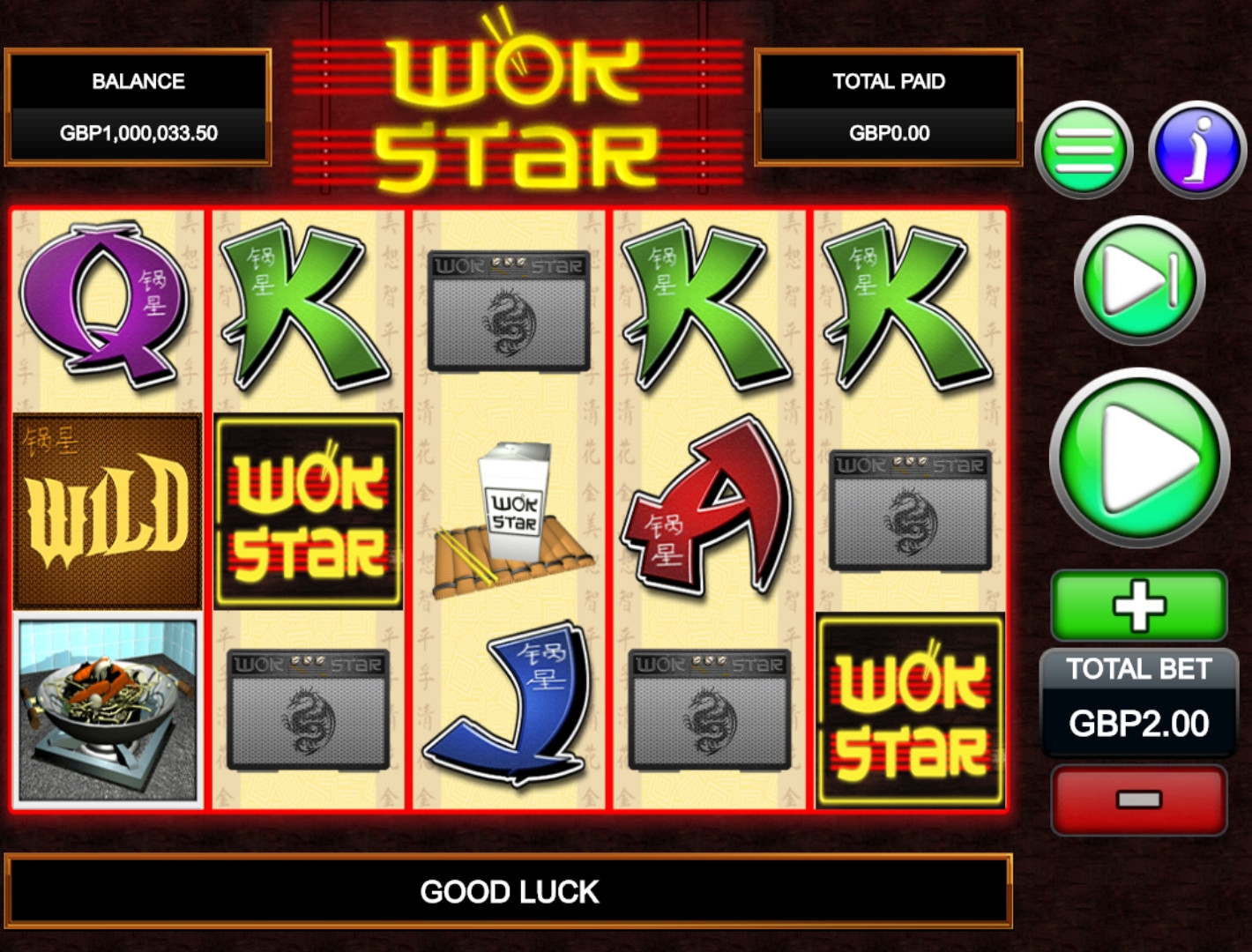 Wok Star (Звезда вока) из раздела Игровые автоматы