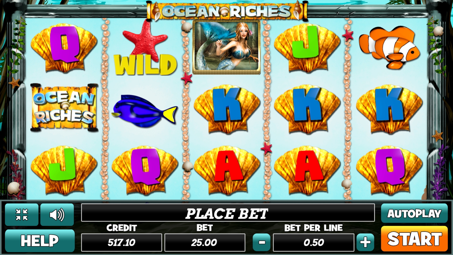 Ocean Riches (Богатства океана) из раздела Игровые автоматы