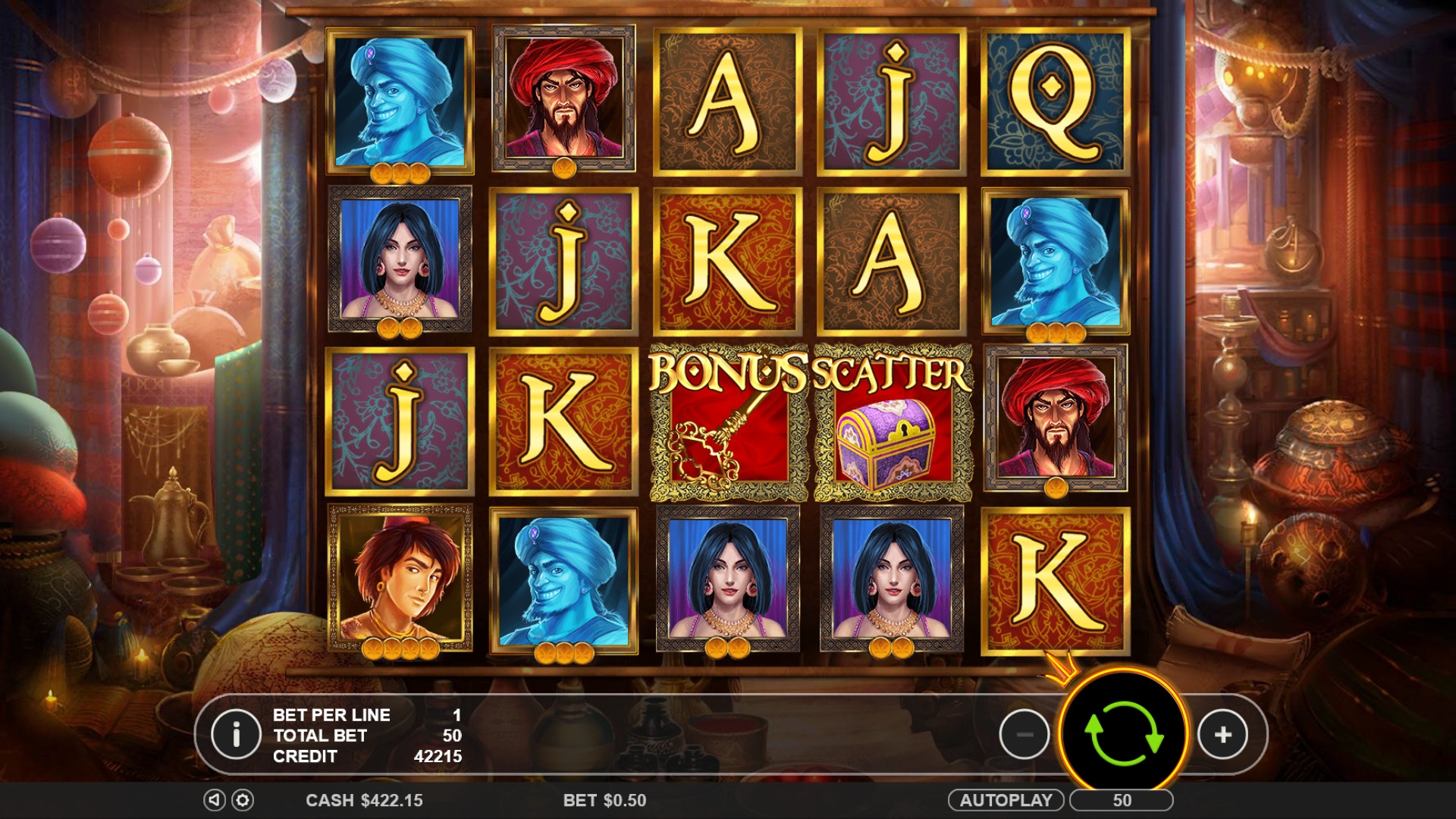 Aladdin’s Treasure (Сокровище Аладдина) из раздела Игровые автоматы