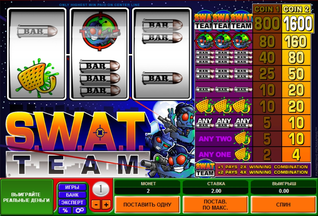 S.W.A.T. Team (команда S.W.A.T. ) из раздела Игровые автоматы