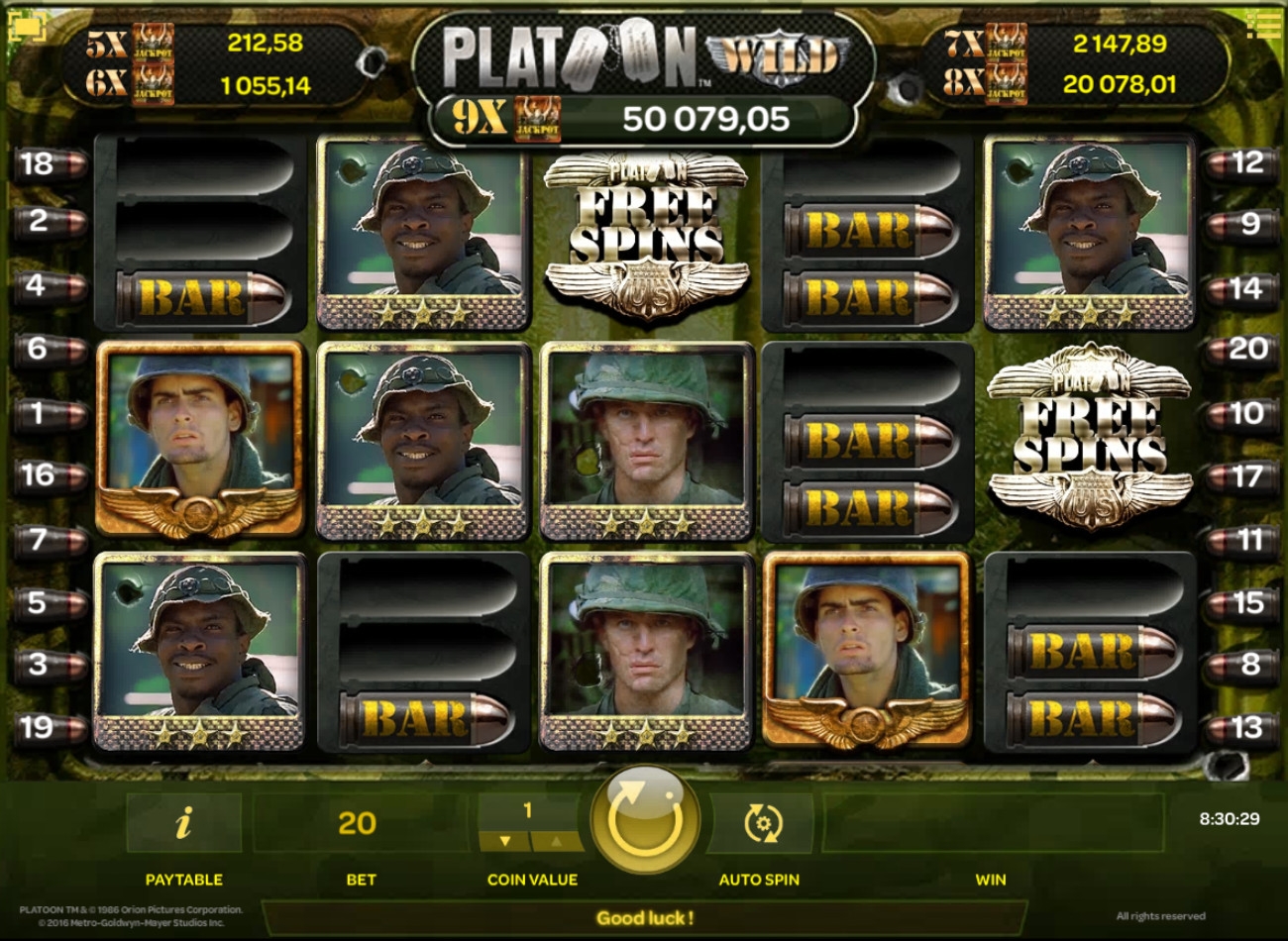 Platoon Wild (Дикий взвод) из раздела Игровые автоматы
