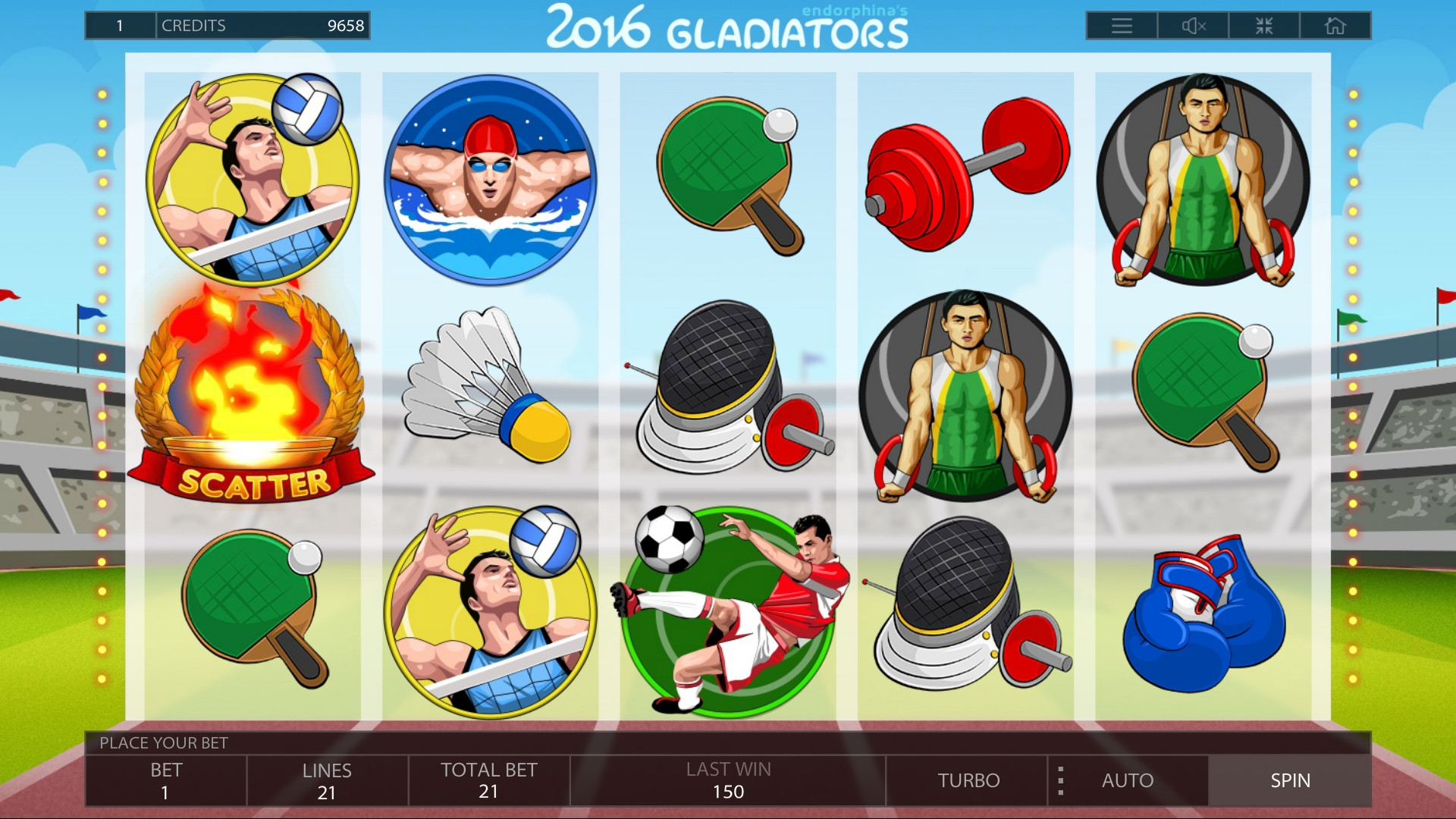 2016 Gladiators (Гладиаторы 2016) из раздела Игровые автоматы