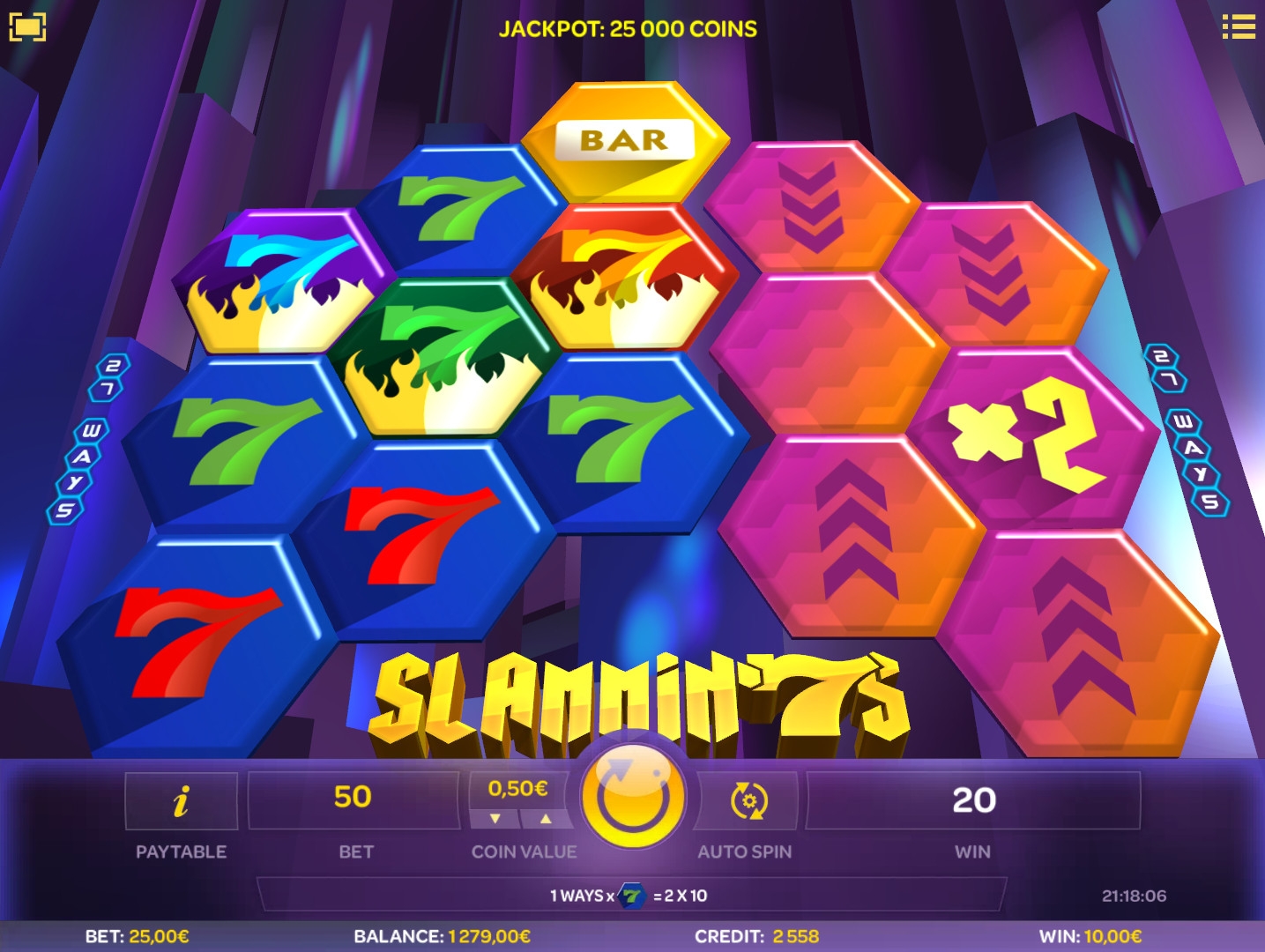 Slammin’ 7s (Хлопающие семерки) из раздела Игровые автоматы