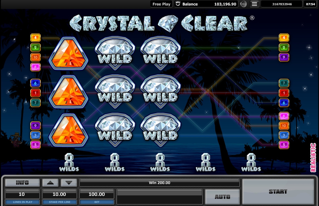Crystal Clear (Кристально чистый) из раздела Игровые автоматы