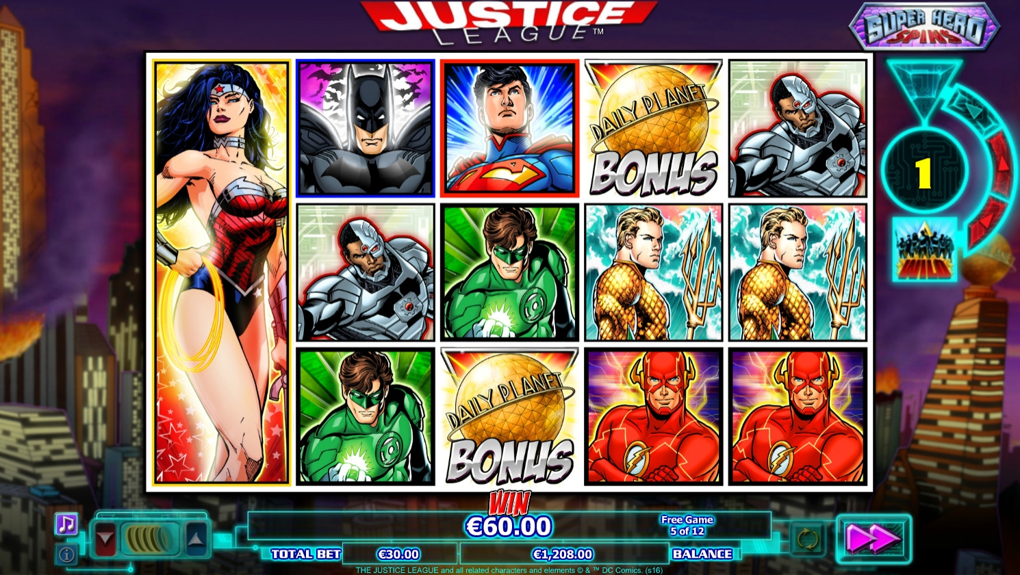 Justice League (Лига Справедливости) из раздела Игровые автоматы
