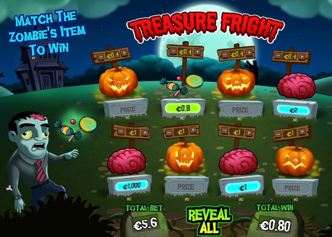 Treasure Fright (Страшные сокровища) из раздела Скрэтч-карты
