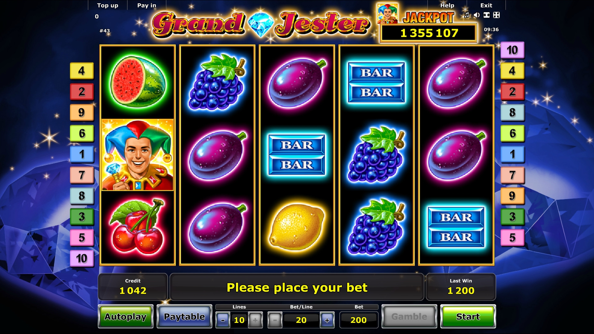 Grand Jester (Гранд джокер) из раздела Игровые автоматы