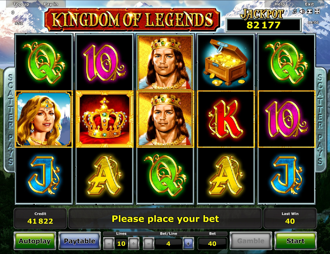 Kingdom of Legends (Королевство из легенд) из раздела Игровые автоматы