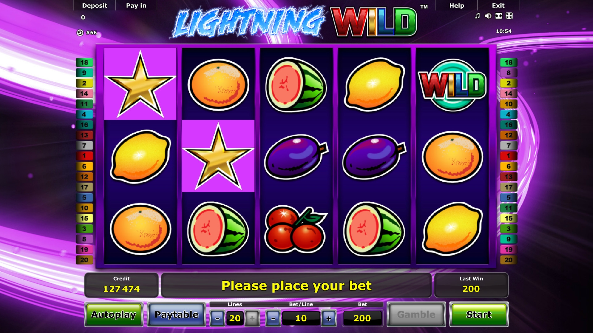 Lightning Wild (Джокер-молния) из раздела Игровые автоматы