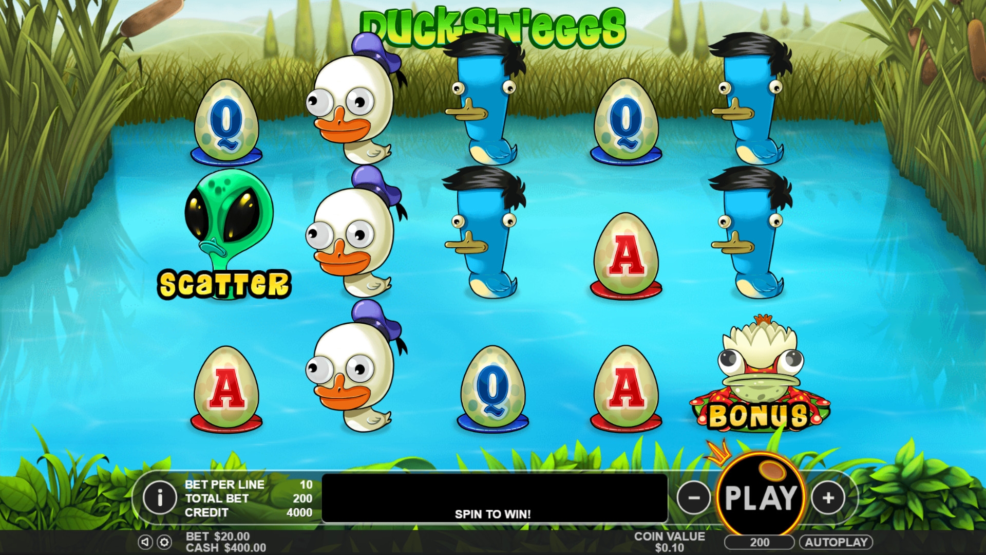 Ducks 'n' Eggs (Утки и яйца) из раздела Игровые автоматы