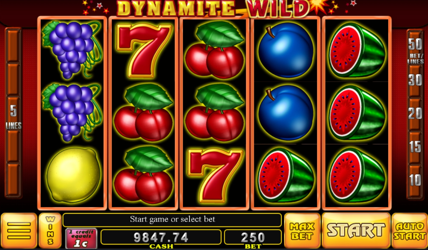 Dynamite Wild (Джокер-динамит) из раздела Игровые автоматы