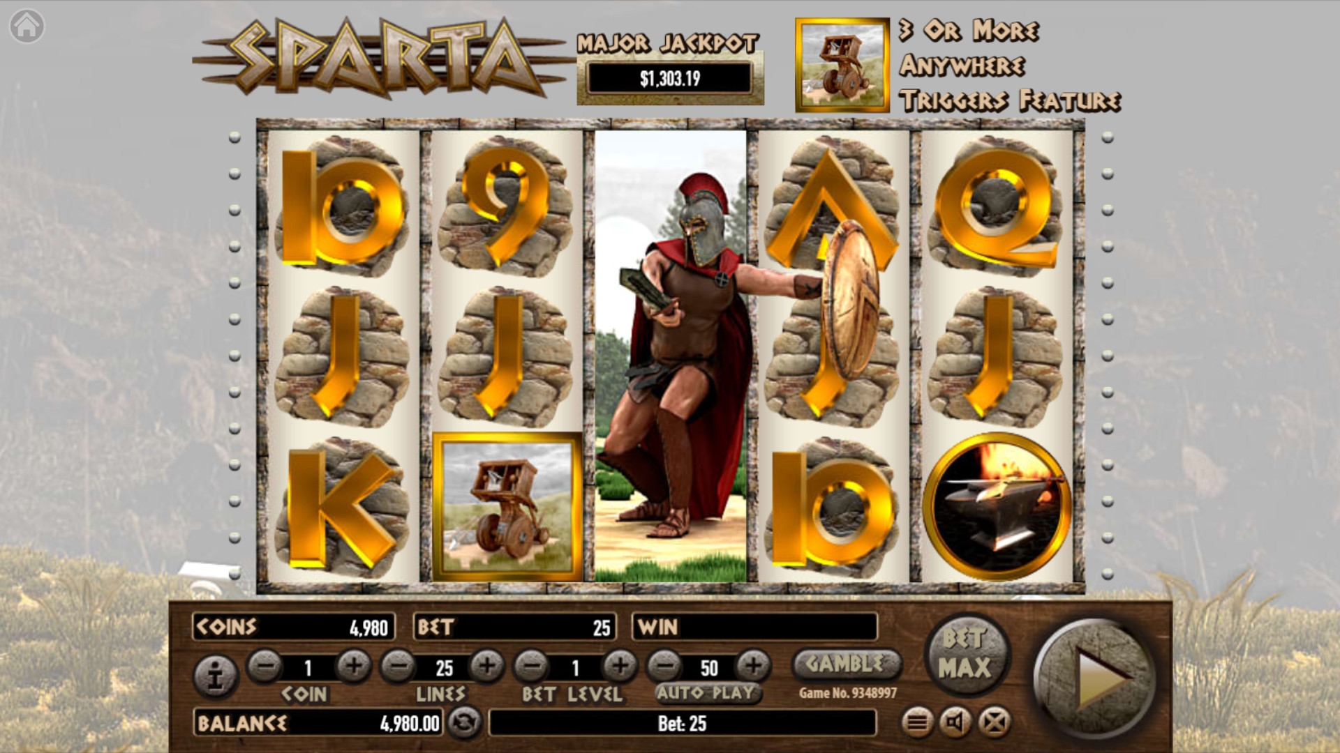 Sparta (Спарта) из раздела Игровые автоматы