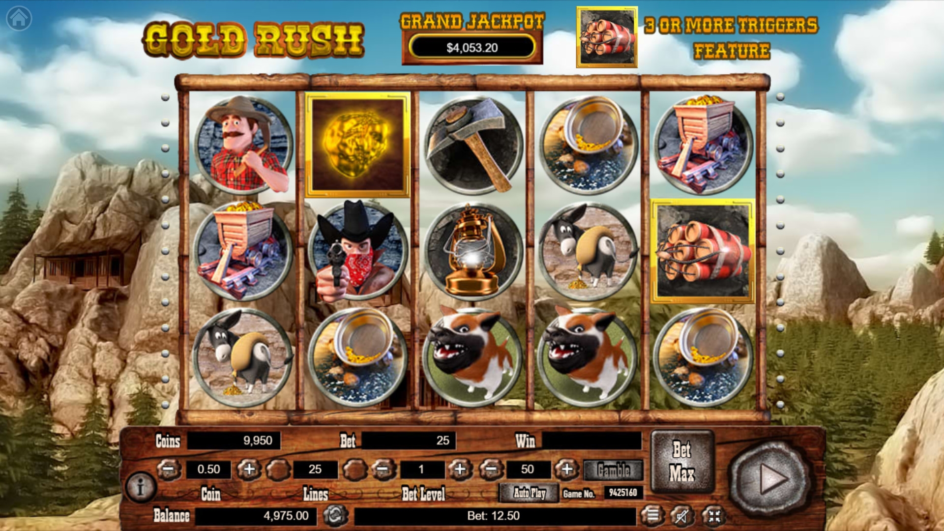 Gold Rush (Золотая лихорадка) из раздела Игровые автоматы