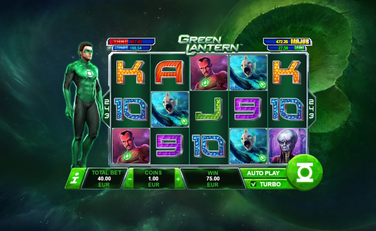 Green Lantern (Зеленый Фонарь) из раздела Игровые автоматы